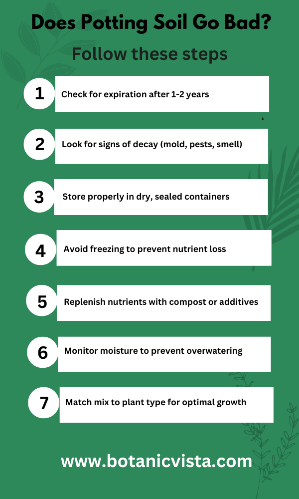 Infographic of Does Potting Soil Go Bad?