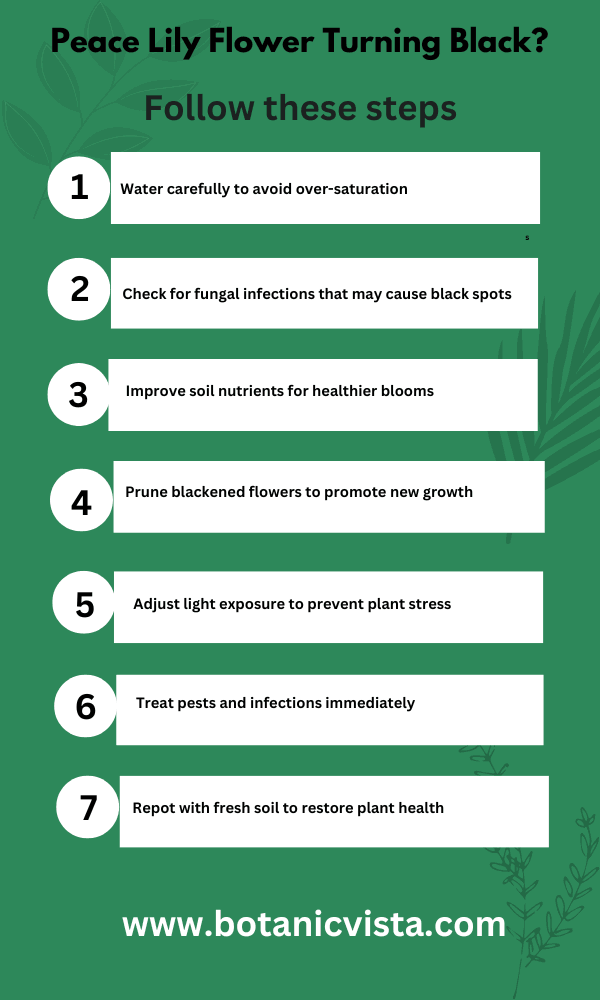 Infographic - Peace Lily Flower Turning Black?