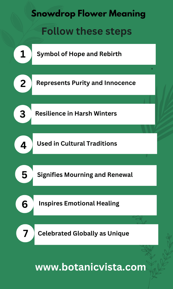 Infographic - Snowdrop Flower Meaning
