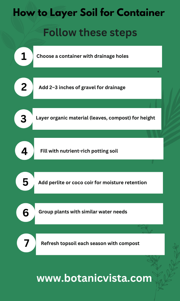 Infographic - How to Layer Soil for Container Gardening